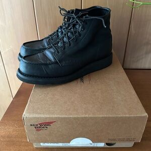 Red Wing All Black Moccasin Boots